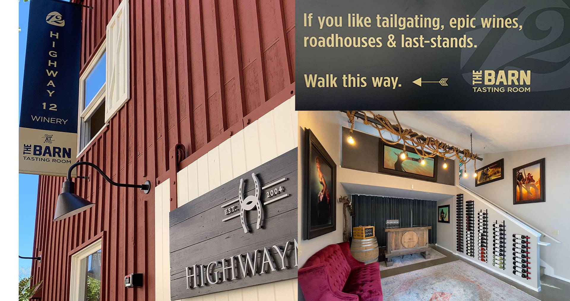 Highway 12 Tasting Room collage