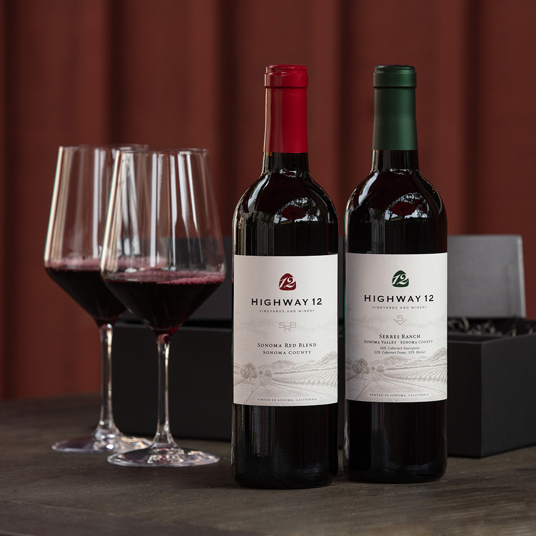 Highway 12 Sonoma Red Blend and Bordeaux Blend gift pack photo
