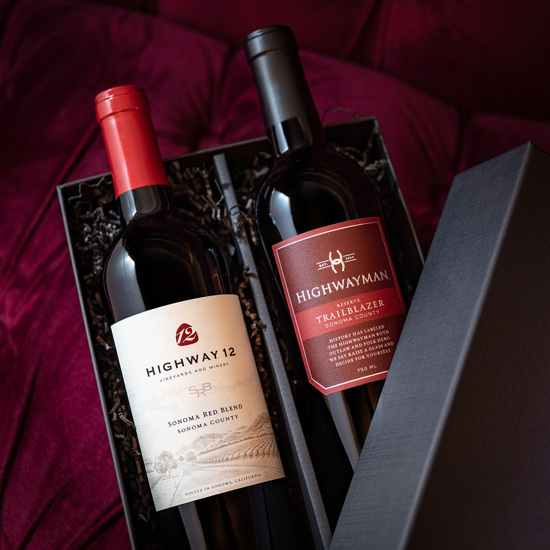 Highway 12 Sonoma Red Blend and Highwayan Trailblazer gift pack photo