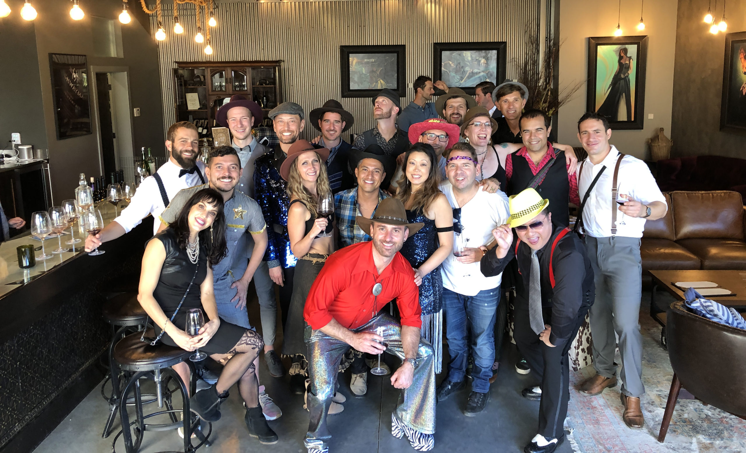 Wine Club members at tasting room