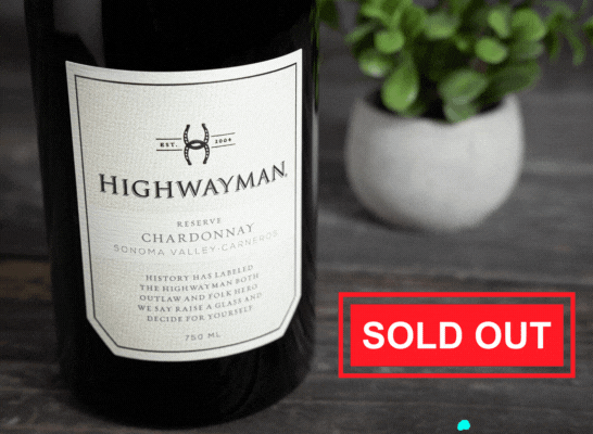 Highwayman Reserve Chardonnay Sold Out