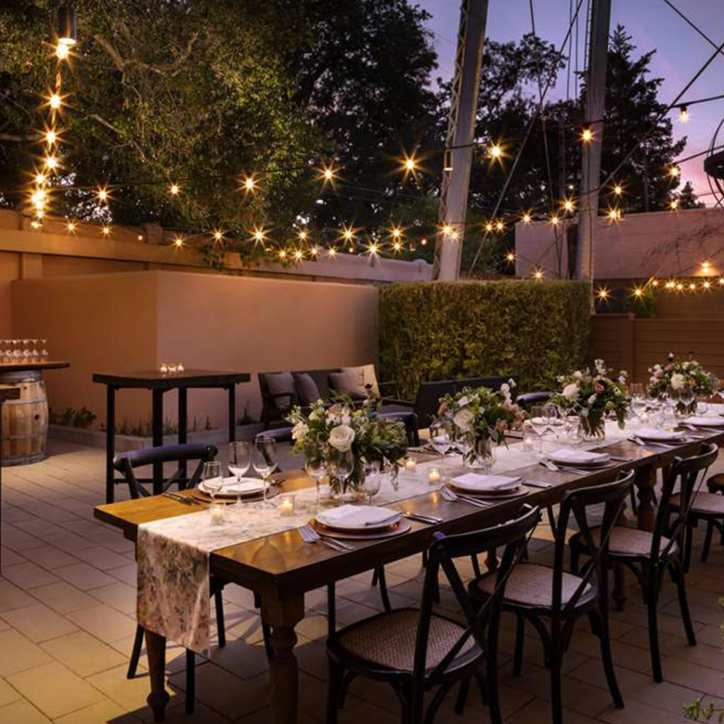 Sonoma Mission Inn Patio dining setting