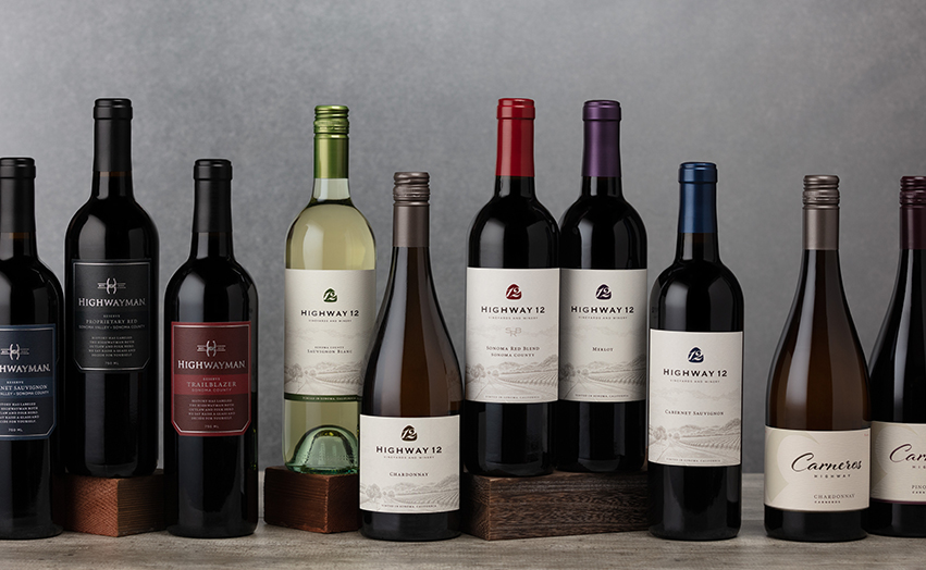 Family shot of Highway 12, Highwayman, and Carneros Highway brands