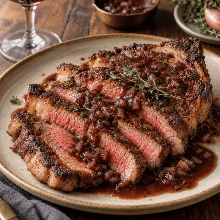 ribeye with bordelais sauce